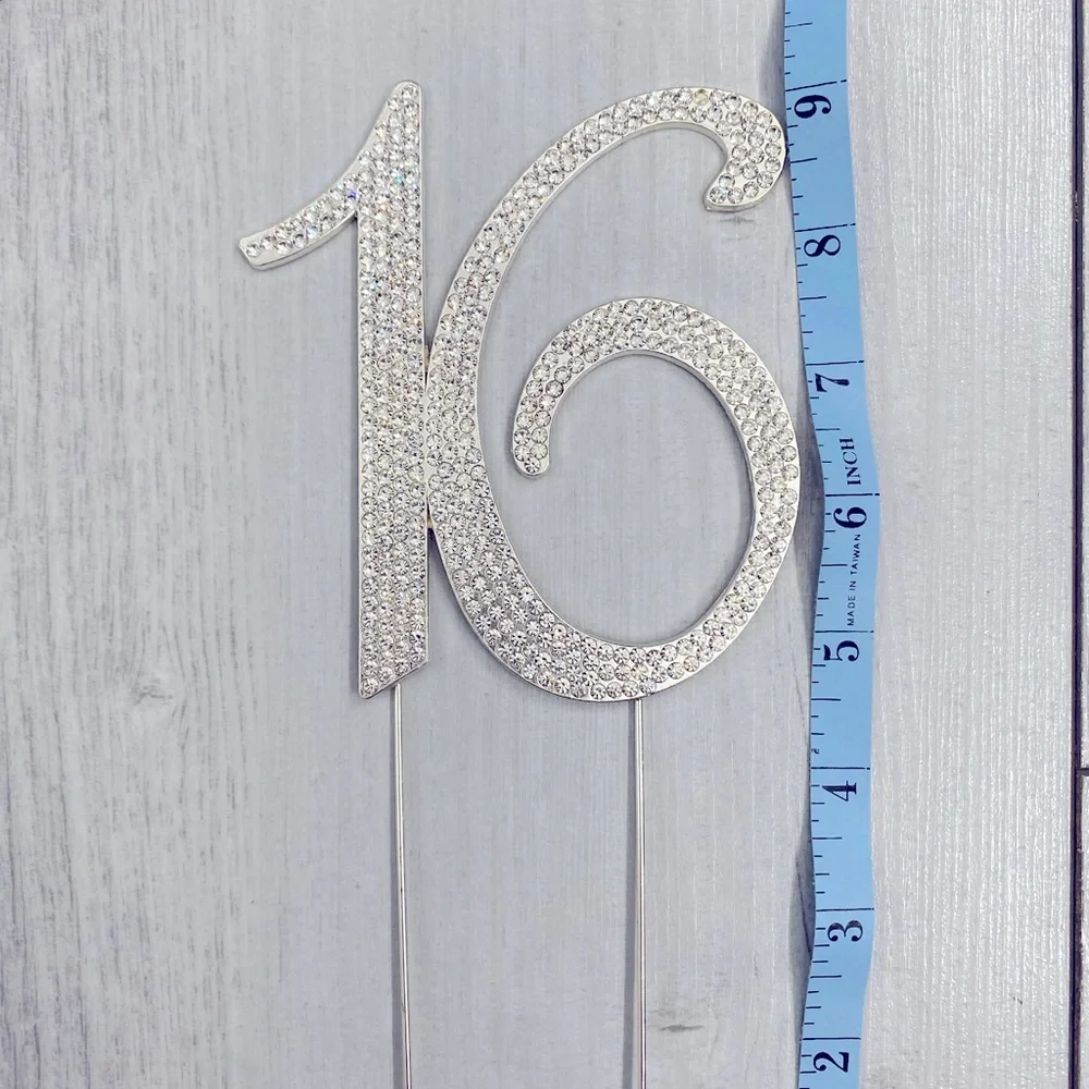 Bling 16 Cake Topper